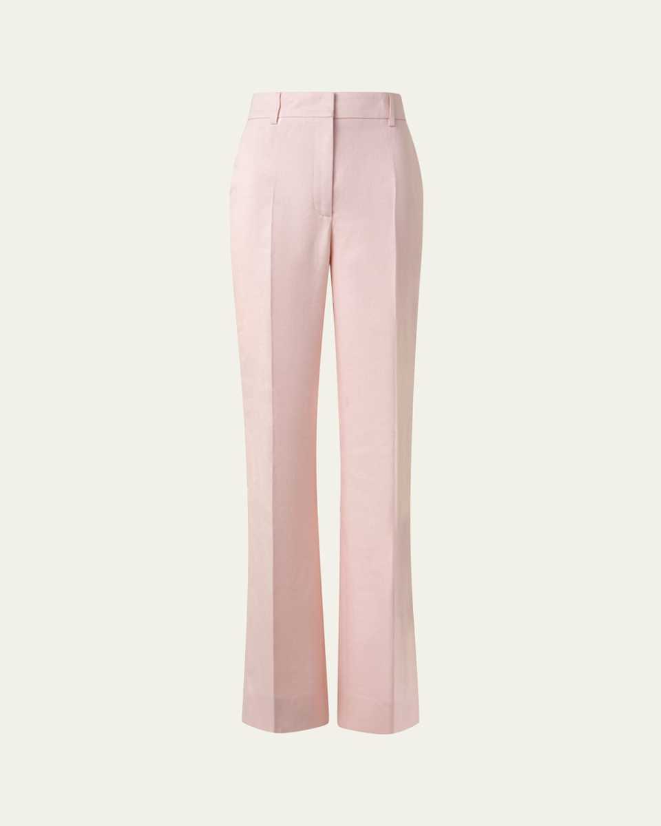 Florine Wide Leg Linen Double-Face Pants